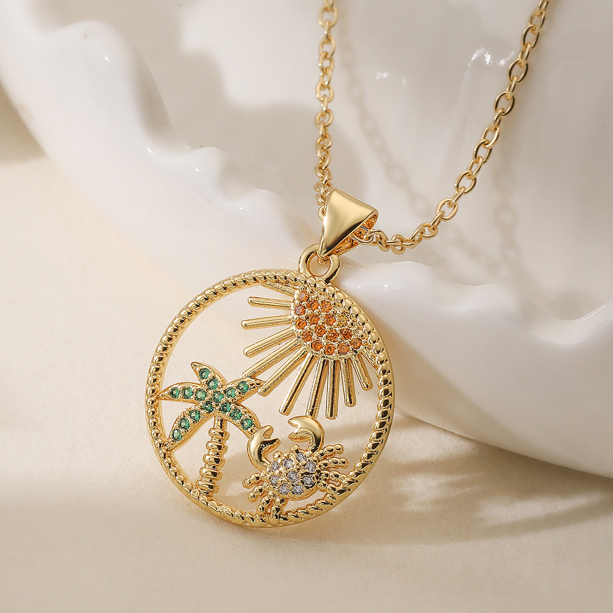 Minimalist Geometric Animal Brass Pendant Necklace for Women