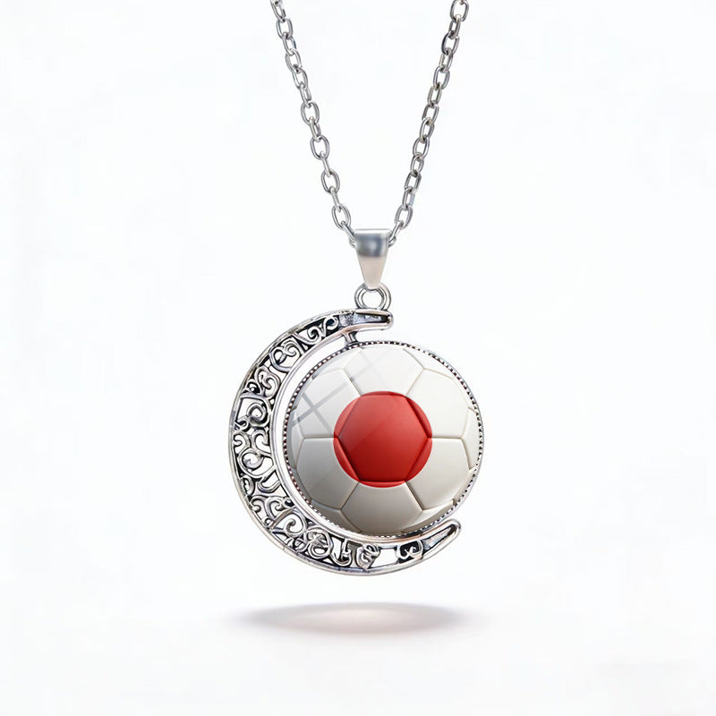 Casual Unisex Alloy Plated Moon Geometric Pendant Crystal Necklace
