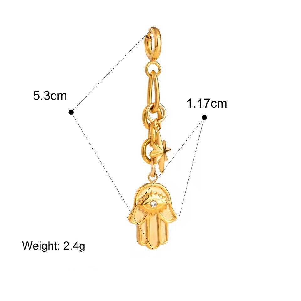18K Gold Plated Stainless Steel Titanium Steel Bikini Charm Bar Connector
