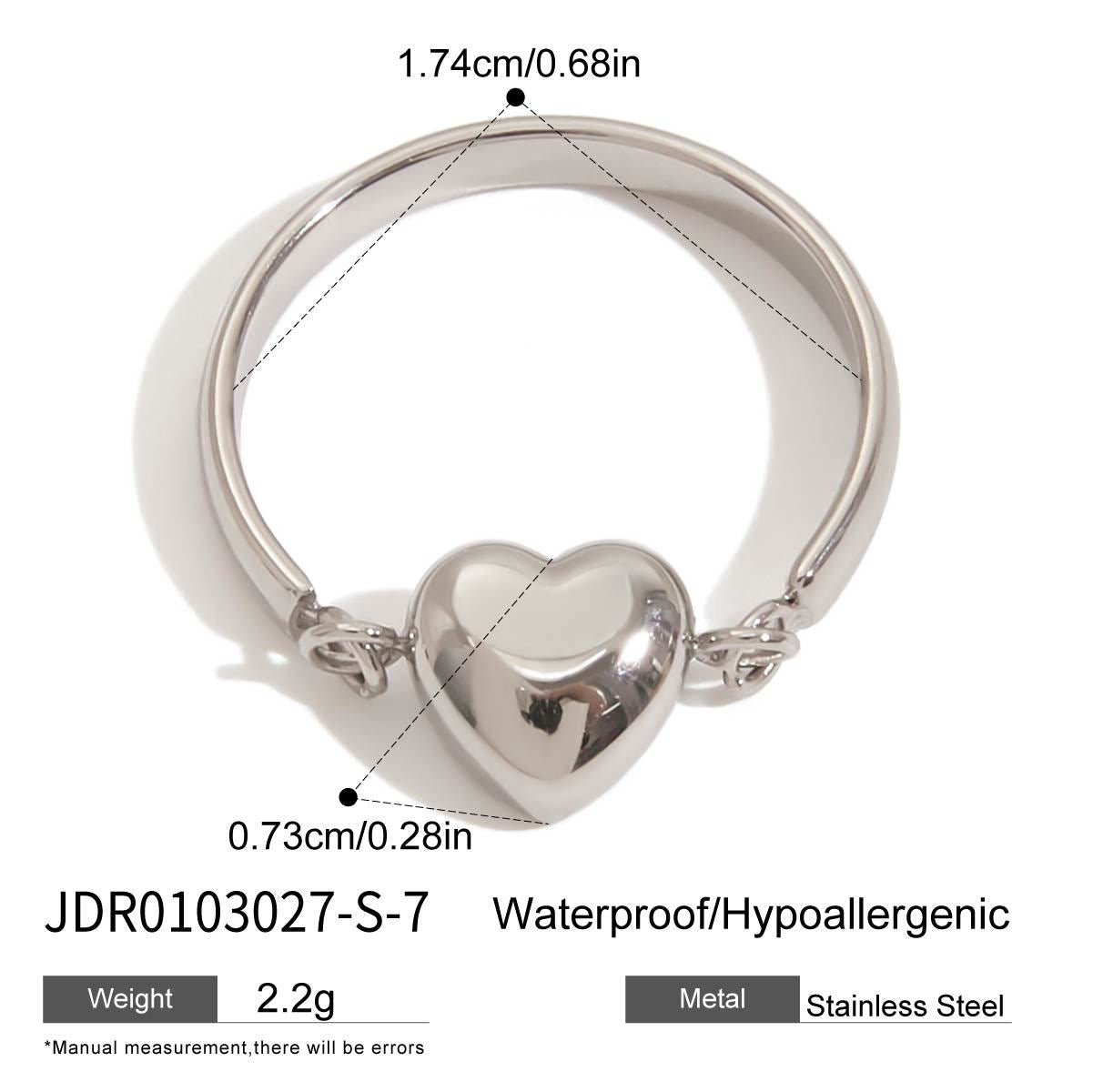 Elegant Geometric Stainless Steel and Titanium Steel Plated Bracelet Ring Set for Women