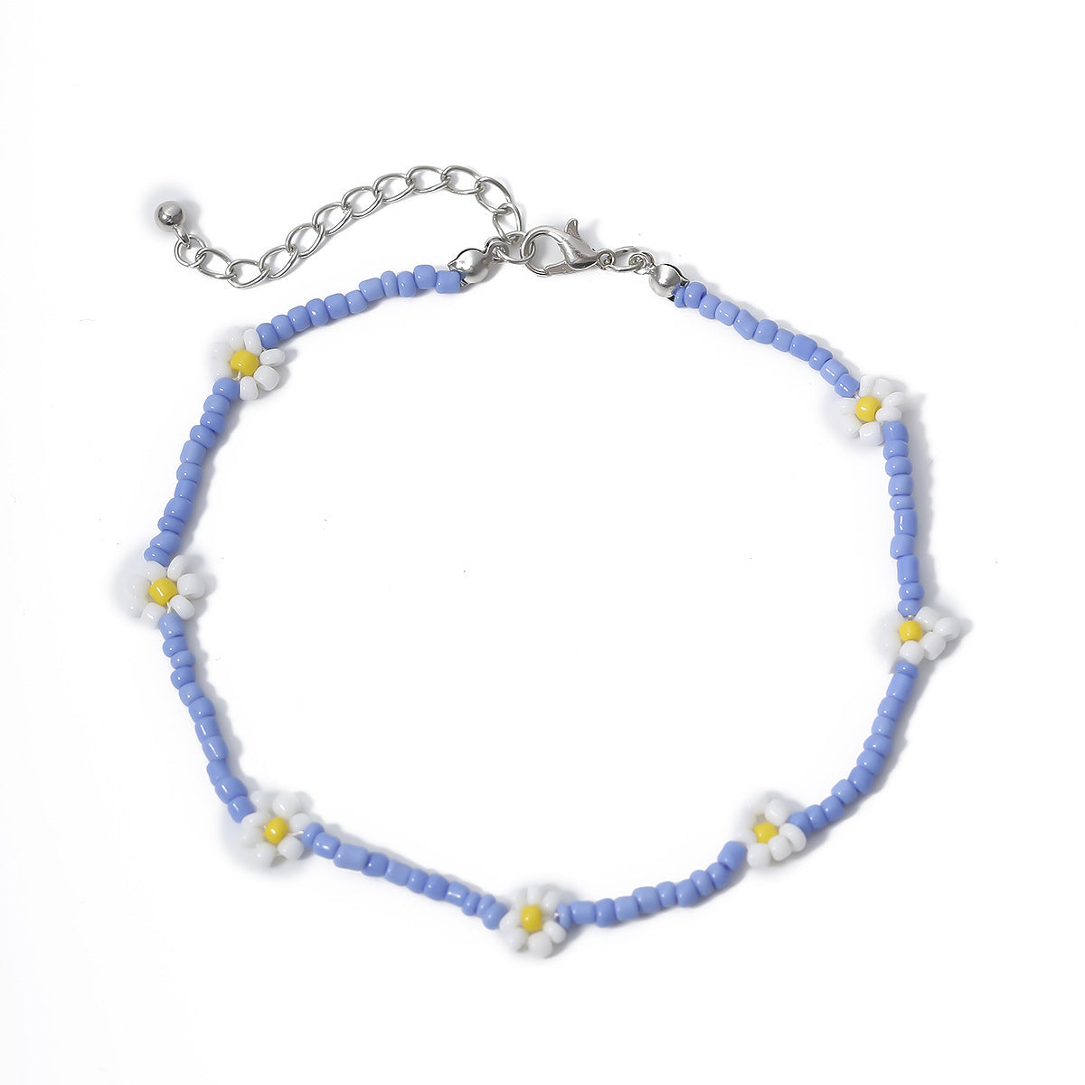 Collana da donna minimalista rustica con perline, floreale, geometrica, fatta a mano