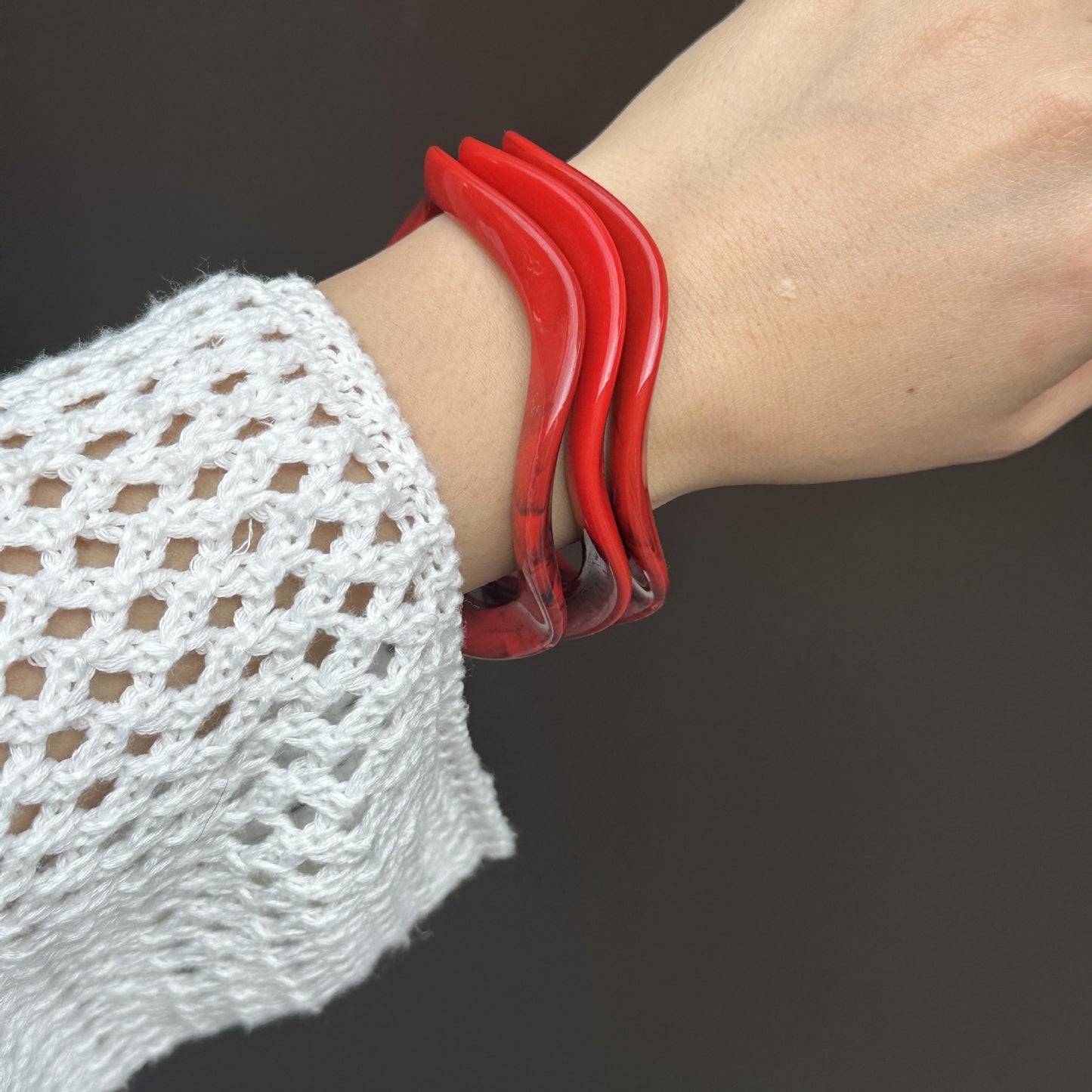 Geometric Gradient Resin Plated Bracelet