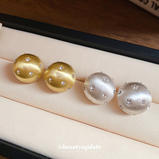 Minimalist Luxe Star-Shaped Geometric Stud Earrings with Rhinestone Inlay and Stainless Steel Posts for Women