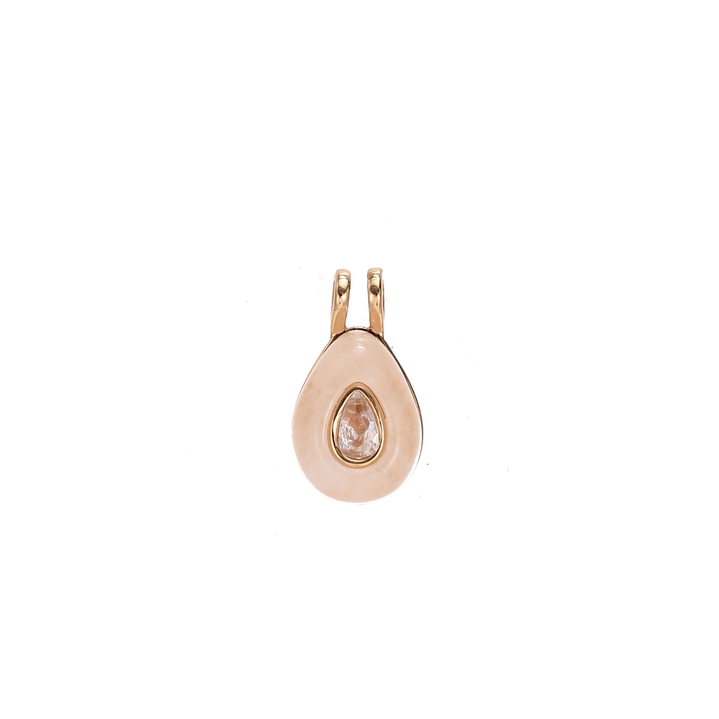 Minimalist Geometric Square Brass PVD Necklace with Crystal Pendant and Cubic Zirconia Inlay for Unisex