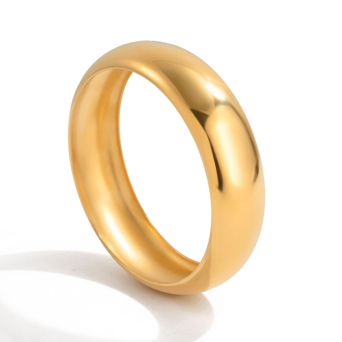 Bracciale da donna a cerchio geometrico placcato oro 18 carati in acciaio inossidabile