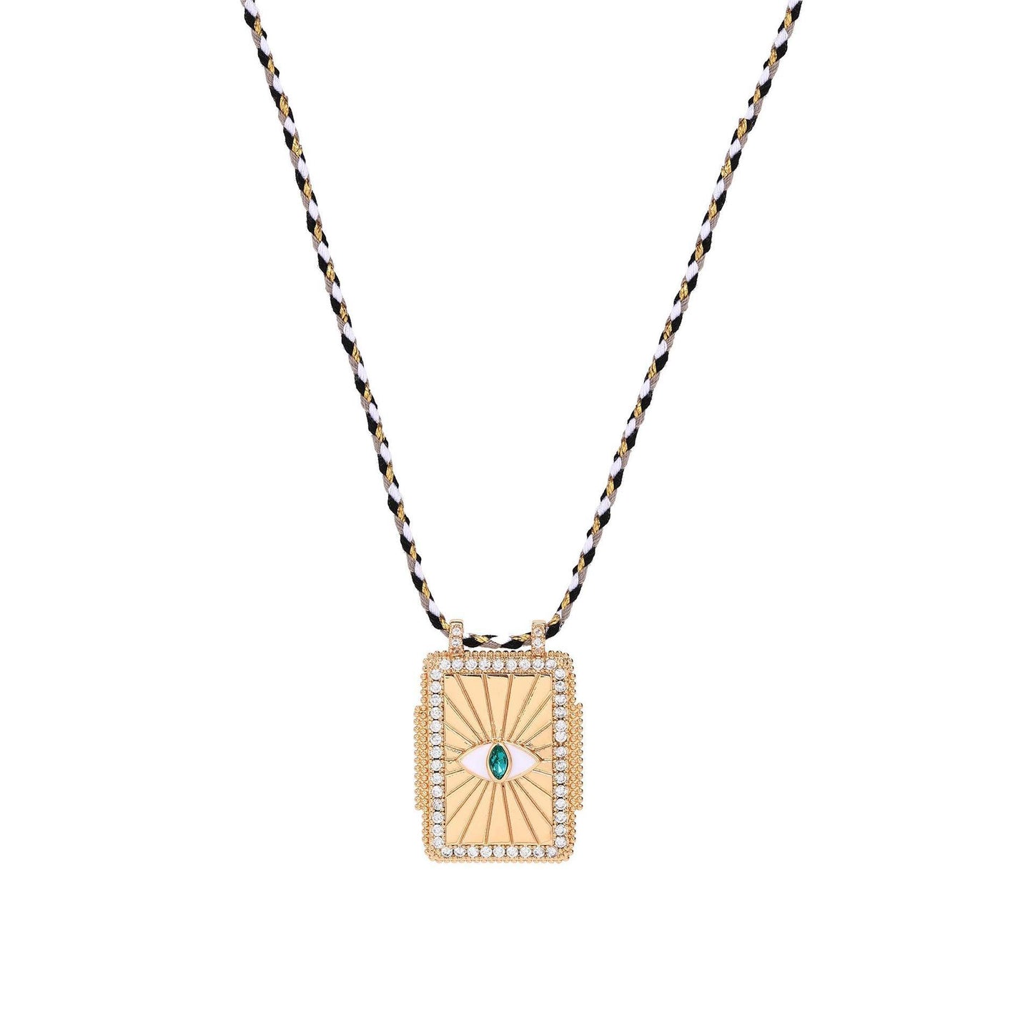 Bohemian Style Vintage Sun Moon and Evil Eye Pendant Necklace for Women with Copper Heart Charm and Star Motifs on Standard Chain