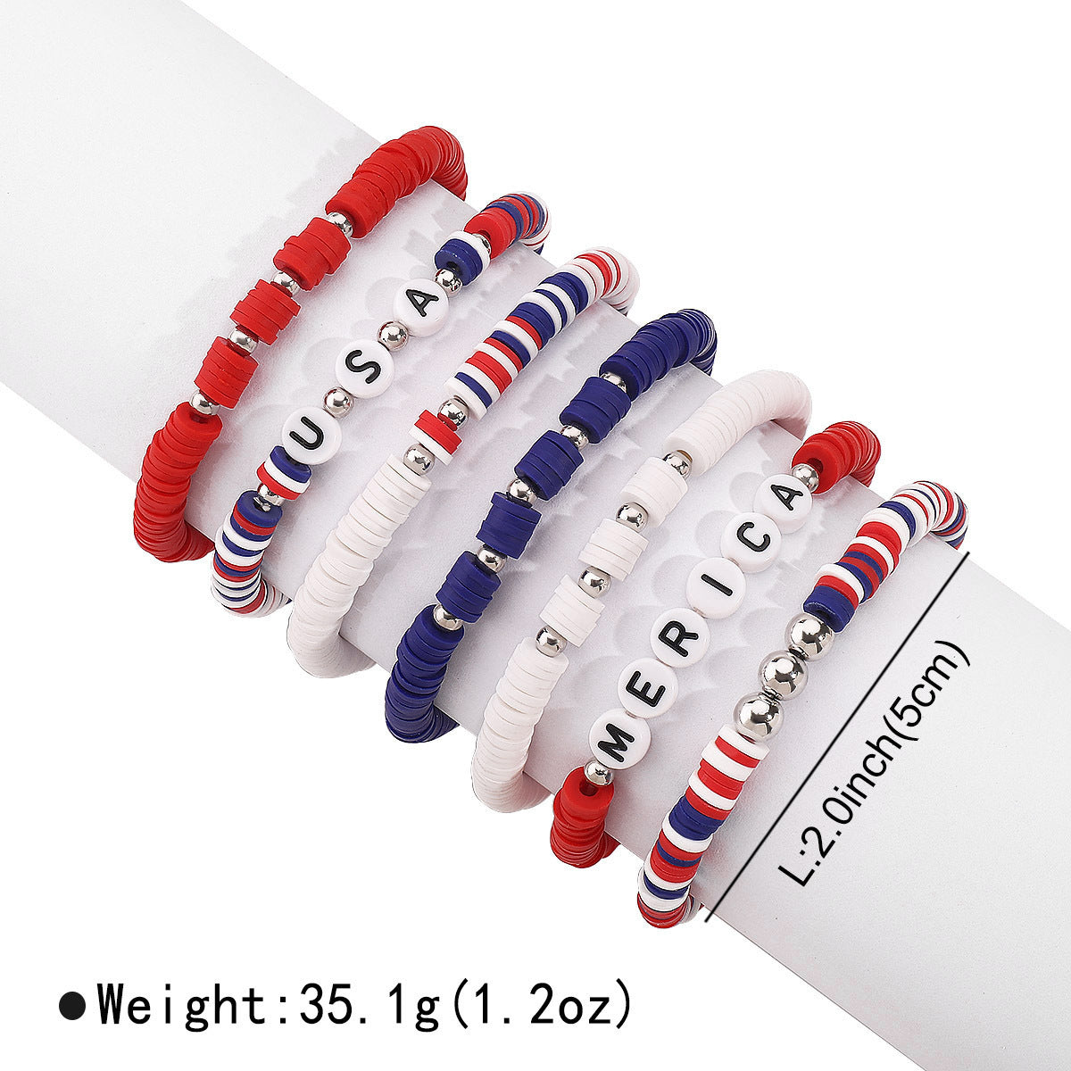 Casual Letter Resin Bracelet Set for Women