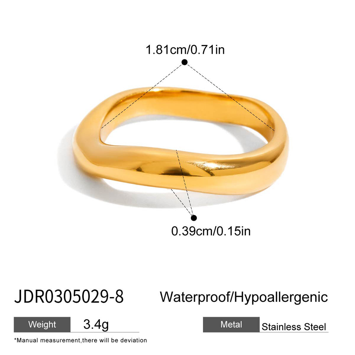 Pulsera Minimalista de Acero Inoxidable con Baño Geométrico y Circonita para Mujer