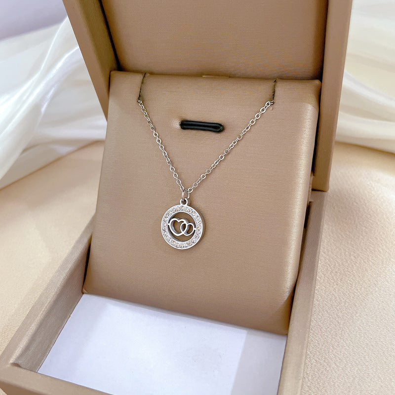 Collana in acciaio al titanio geometrica minimalista per unisex con catena irregolare