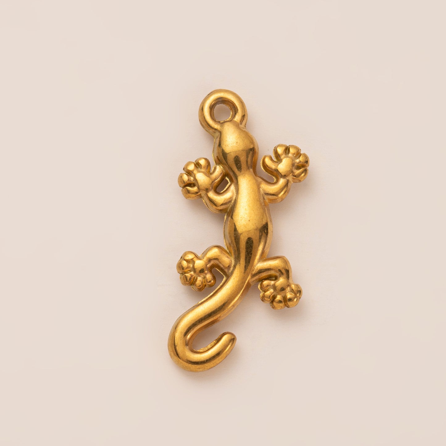 Vintage 18K Gold Plated Animal Stainless Steel PVD Ball Chain Charm Bar