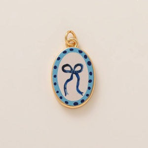 Minimalist Luxury Heart Shaped 18K Gold Plated Brass Pendant with Fruit and Floral Motifs