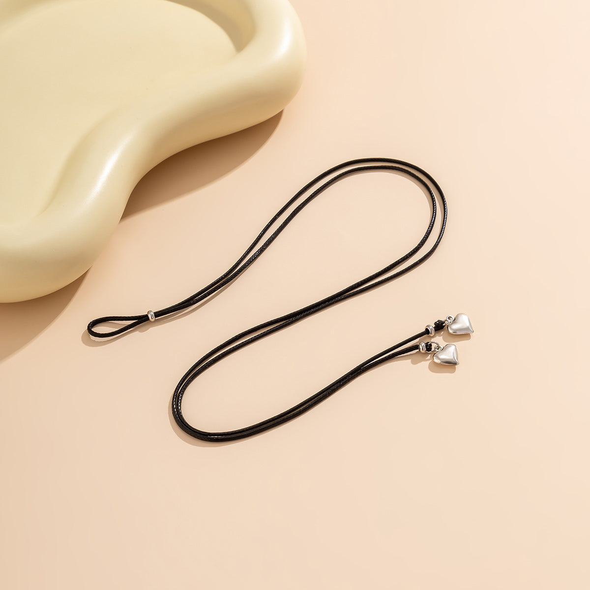 Minimalist Heart Alloy Plated Pendant Cable Chain Necklace for Women
