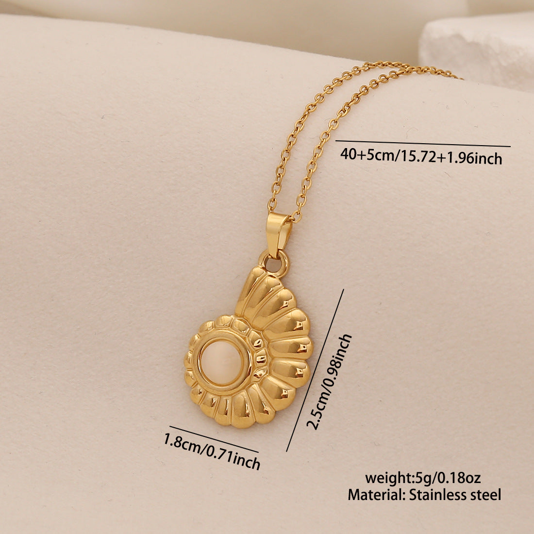 Personalized Stainless Steel Ocean Animal Pendant Necklace with Cat's Eye Stone