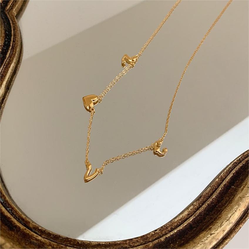 Minimalist Geometric Tulip Pendant Necklace in 925 Sterling Silver with Gold Plating on Cross Chain