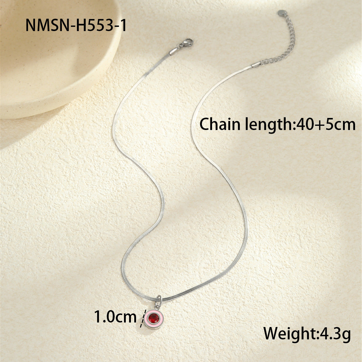 Collana minimalistica geometrica in acciaio inossidabile con intarsio di zirconi colorati per donna, catena clavicola galvanizzata