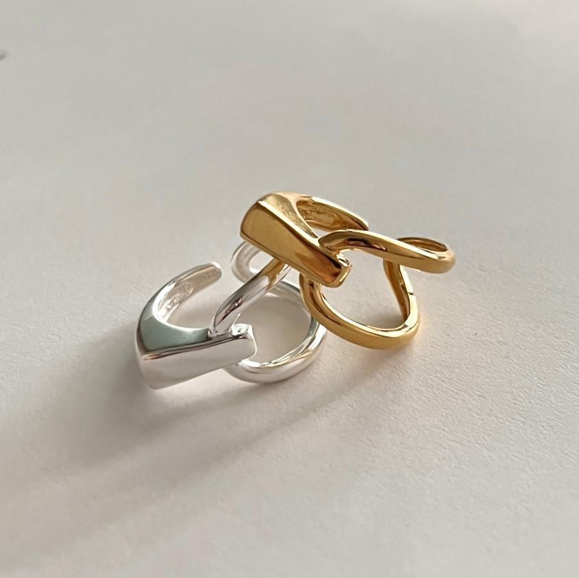 Anillo Ajustable Minimalista de Plata de Ley 925 con Forma de Corazón para Mujer