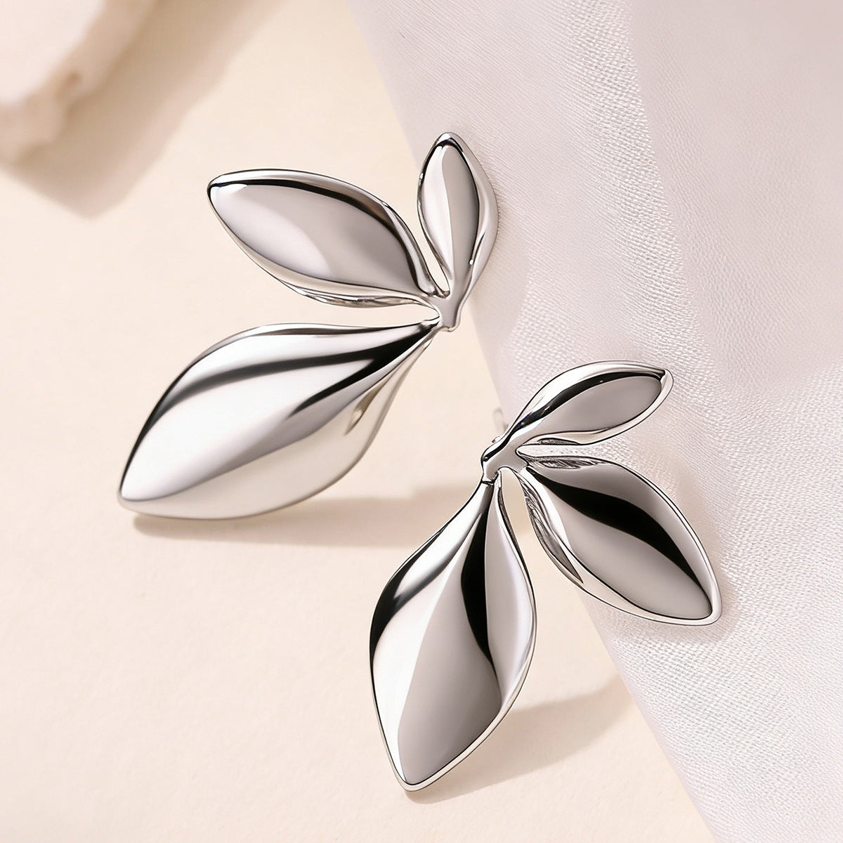 Minimalist Irregular Geometric Stainless Steel Stud Earrings for Women