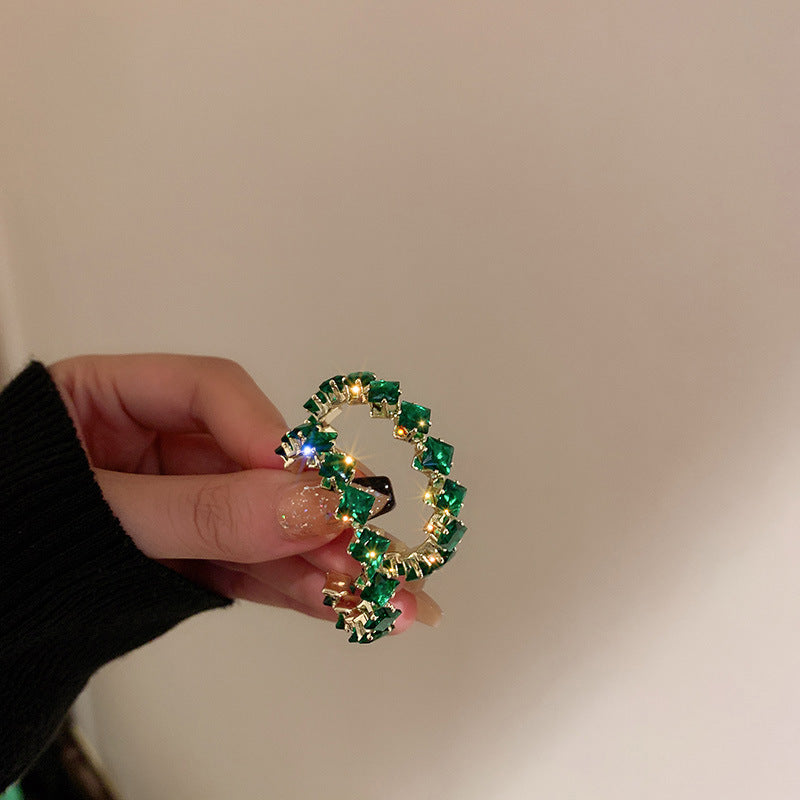 Orecchini Vintage in Resina con Forma a Diamante Geometrico, Corpo in Lega e Finitura Placcata Oro, Perni in Acciaio Inossidabile, Gioielli per Orecchie da Donna Minimalisti di Lusso