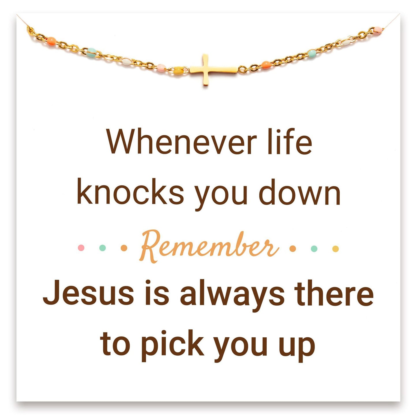 Minimalist Bohemian Geometric Cross Plated Stainless Steel Cable Chain Bracelet for Women