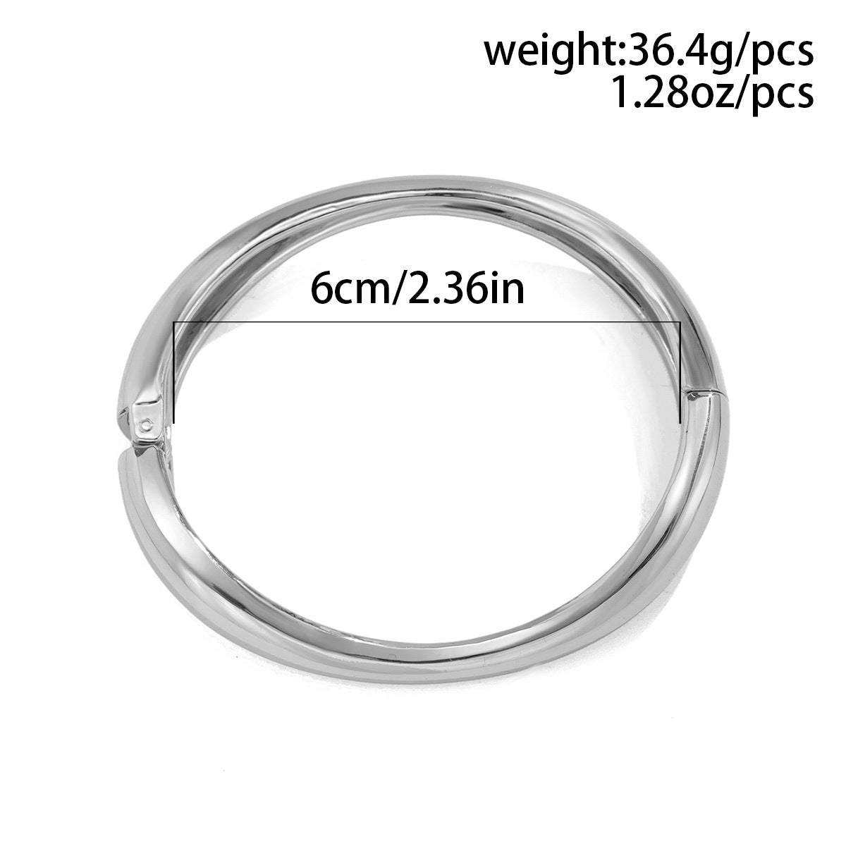 Pulsera de Aro Abierta Geométrica Minimalista para Mujer en Aleación con Acabado Chapado