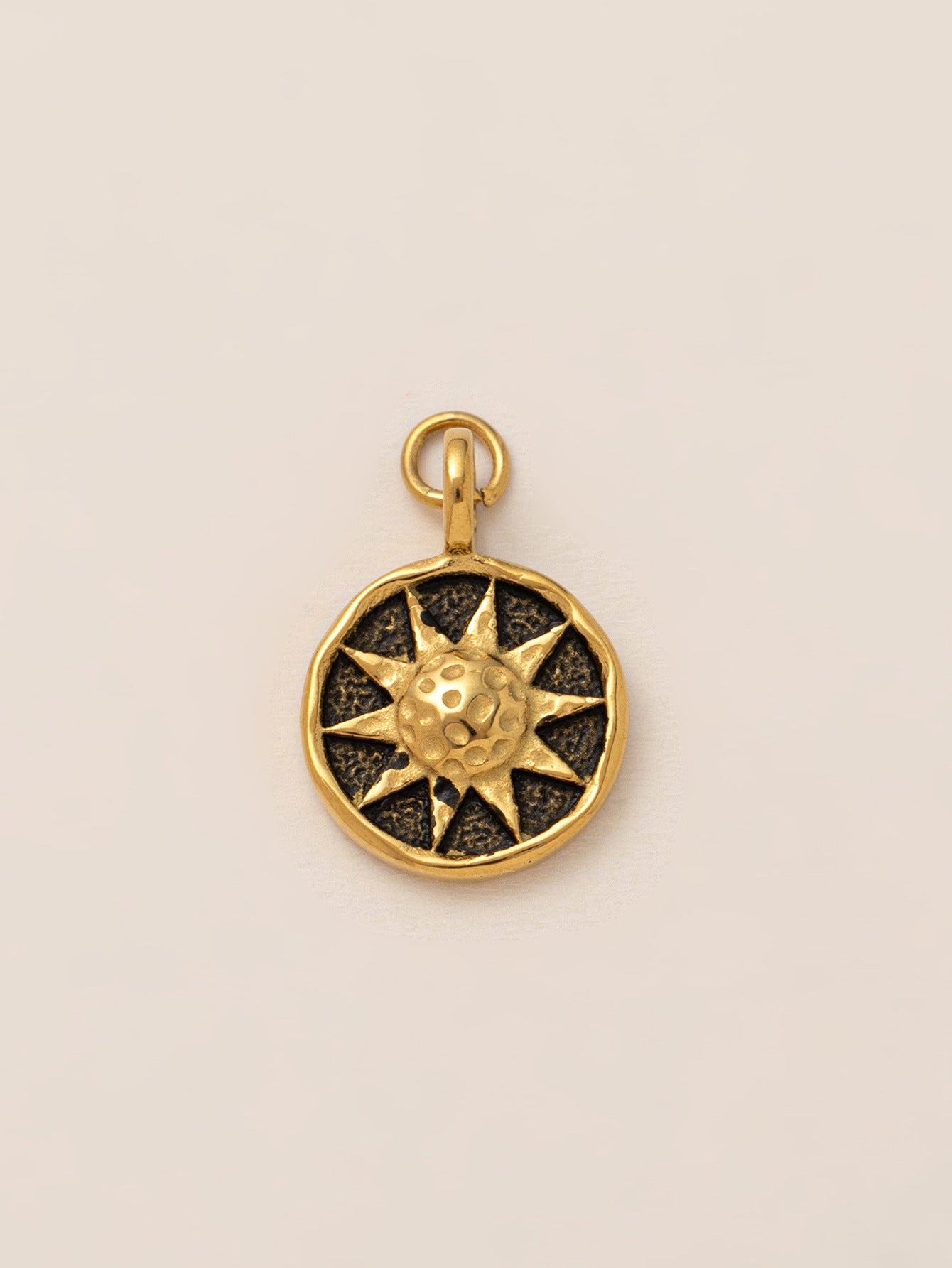 Collana con ciondolo geometrico unisex a barra a catena a maglie in acciaio inossidabile placcato oro 18 carati vintage Sole Luna