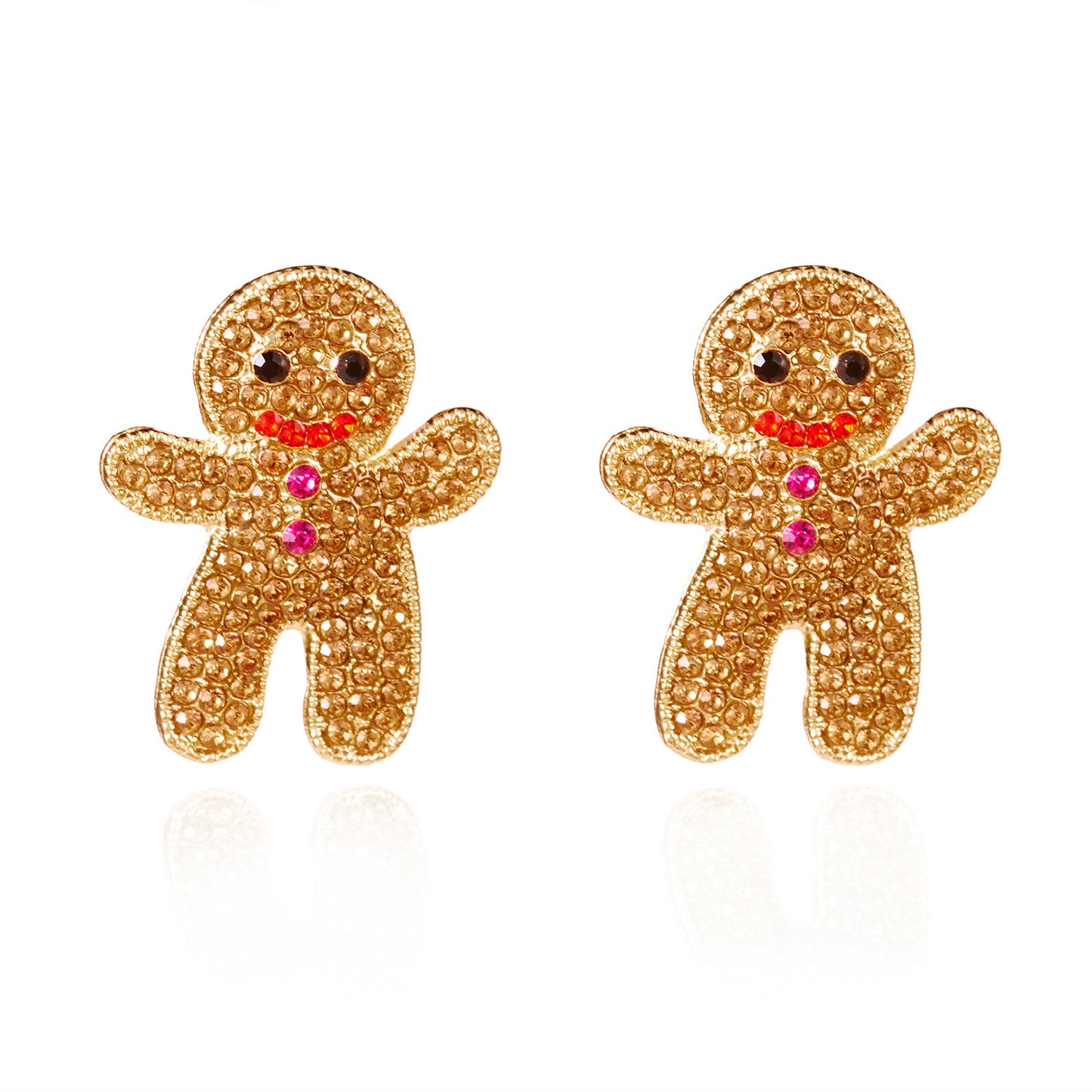 Pendientes creativos de campana y árbol de hombre de jengibre navideños para mujer con construcción acrílica y postes de acero inoxidable