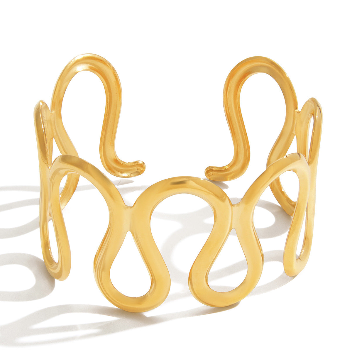 Geometric Gold Plated Stainless Steel Bracelet