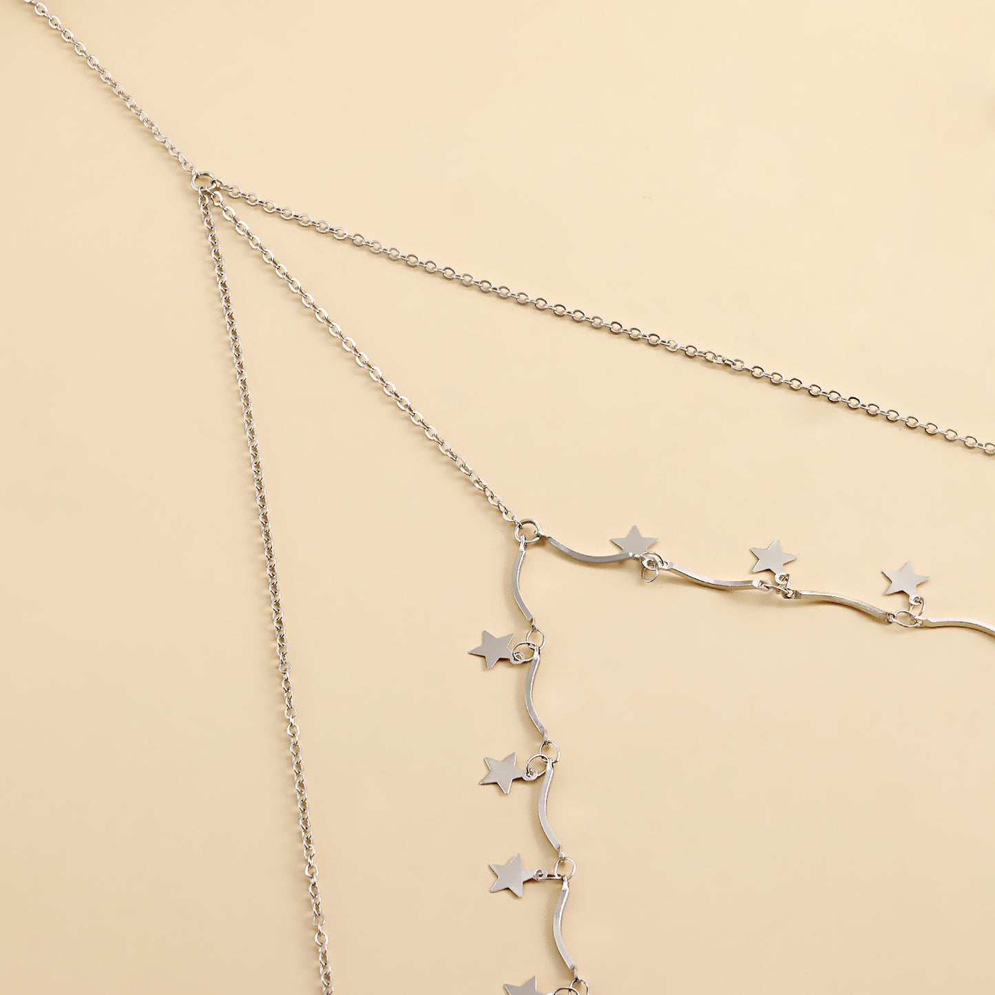 Bohemian Punk Minimalist Geometric Star Multi-Layer Tassel Body Chain for Women