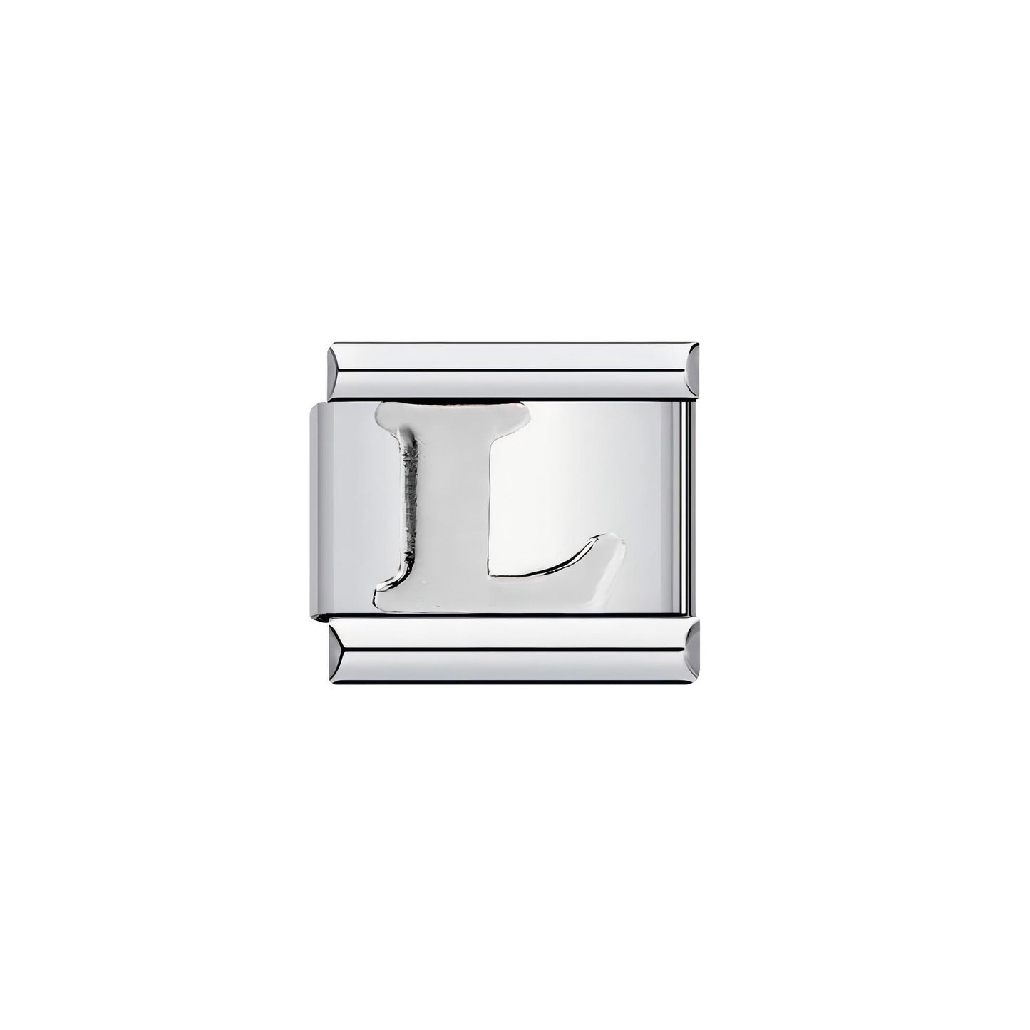 Personalized Stainless Steel Plated Letter Charm Bar Bracelet Unisex DIY Elastic Link Band