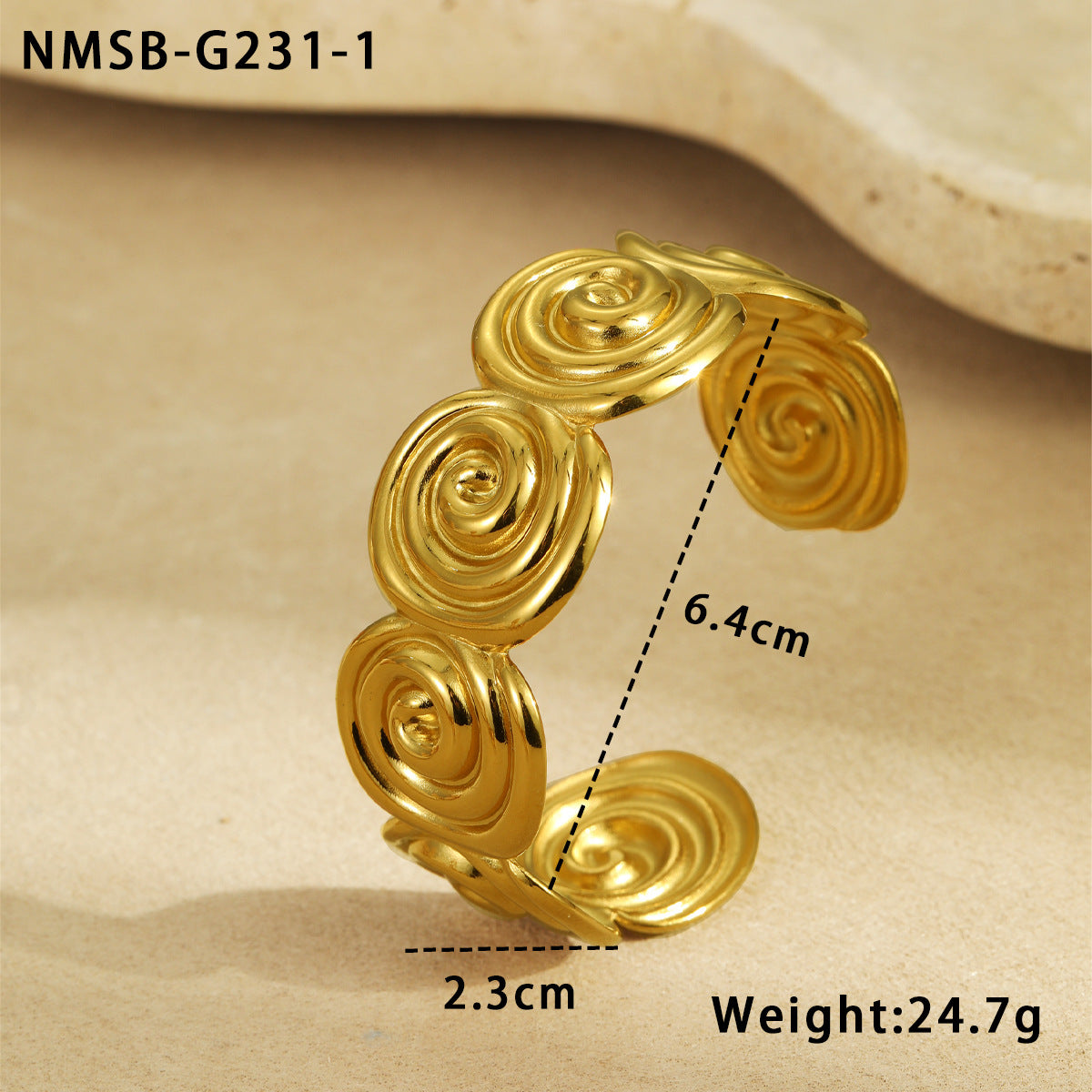 Pulsera de Acero Inoxidable Geométrica Minimalista para Mujer con Baño de Oro de 18K, Diseño de Cuadros, Estilo de Oficina a la Moda