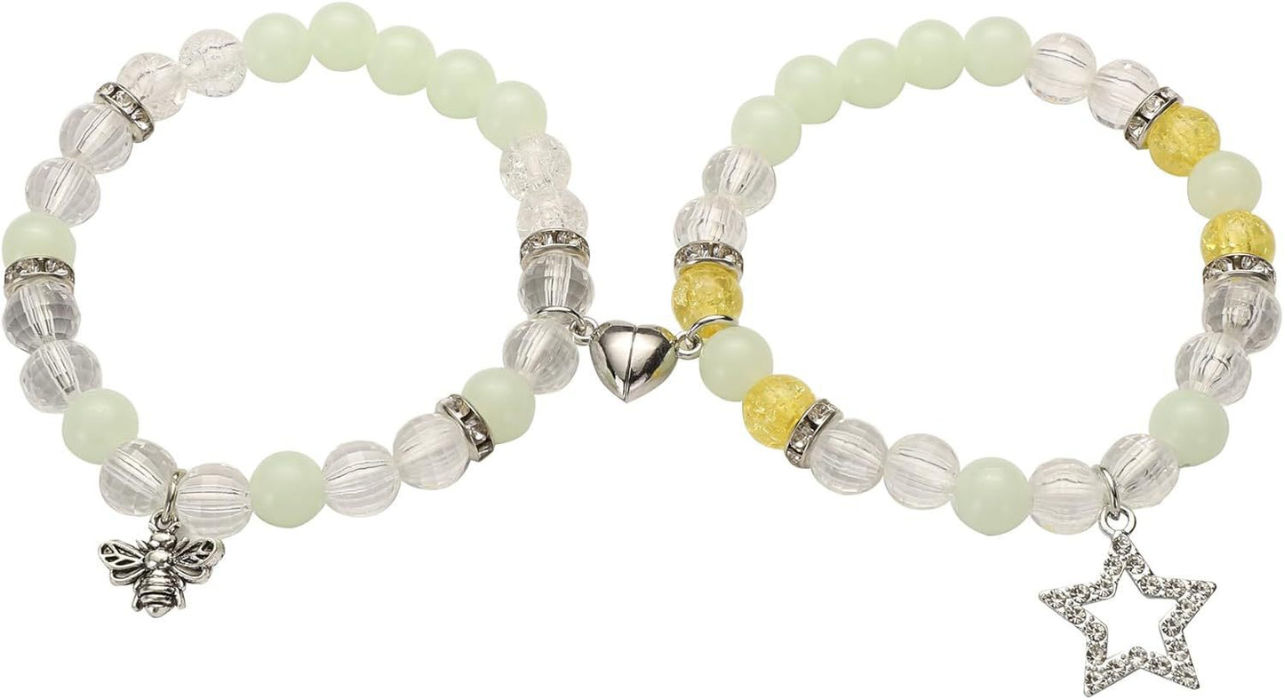 Sweet Heart Animal Shape Alloy Rhinestone Charm Bracelet for Couples