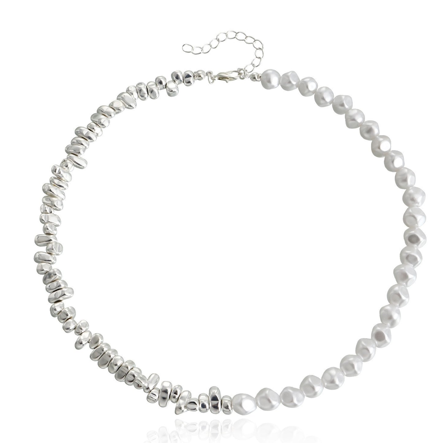 Minimalist Geometric Pendant Necklace for Women Alloy Chain with Plated Finish Heart Accent