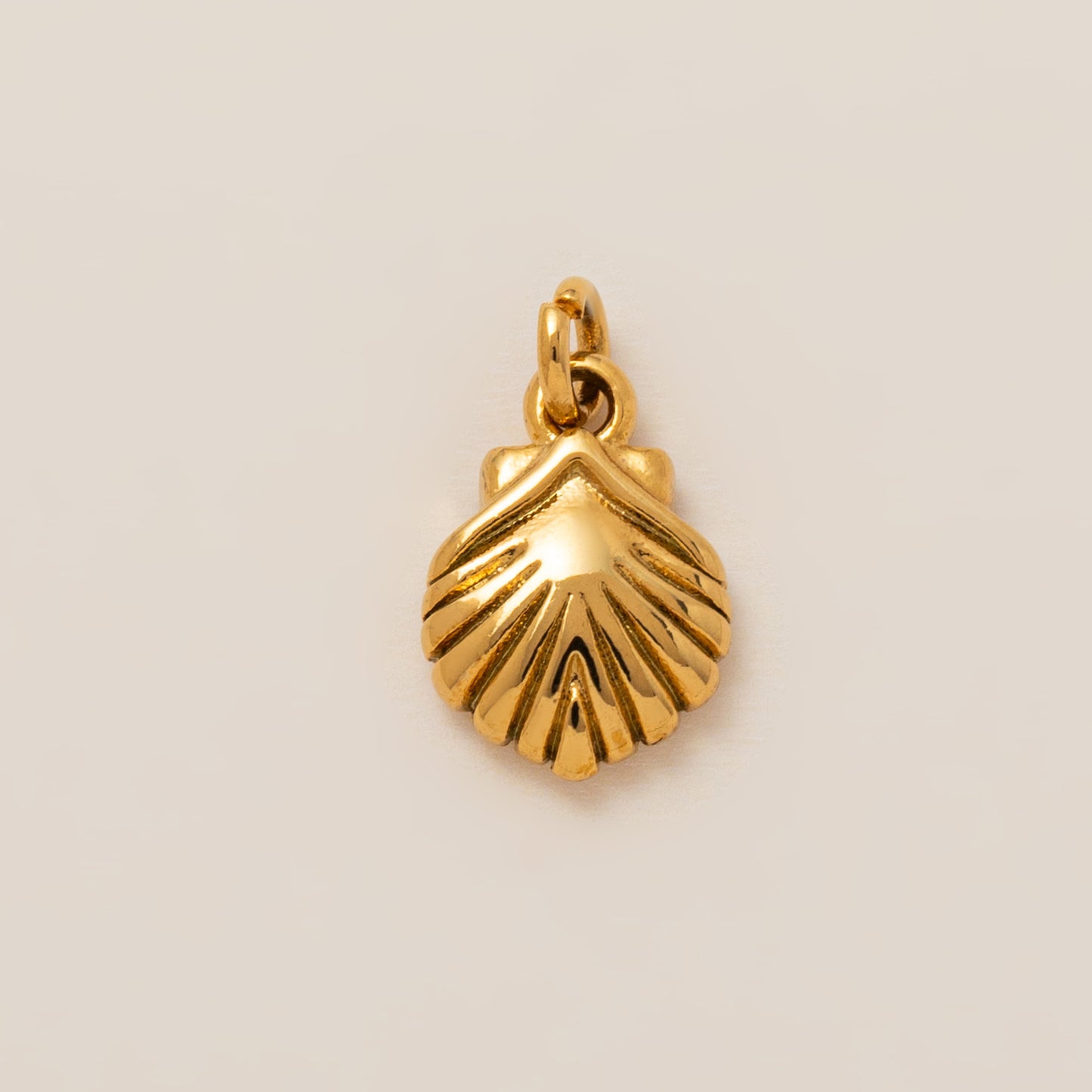 Minimalist 18K Gold Plated Round Geometric Brass Pendant Necklace