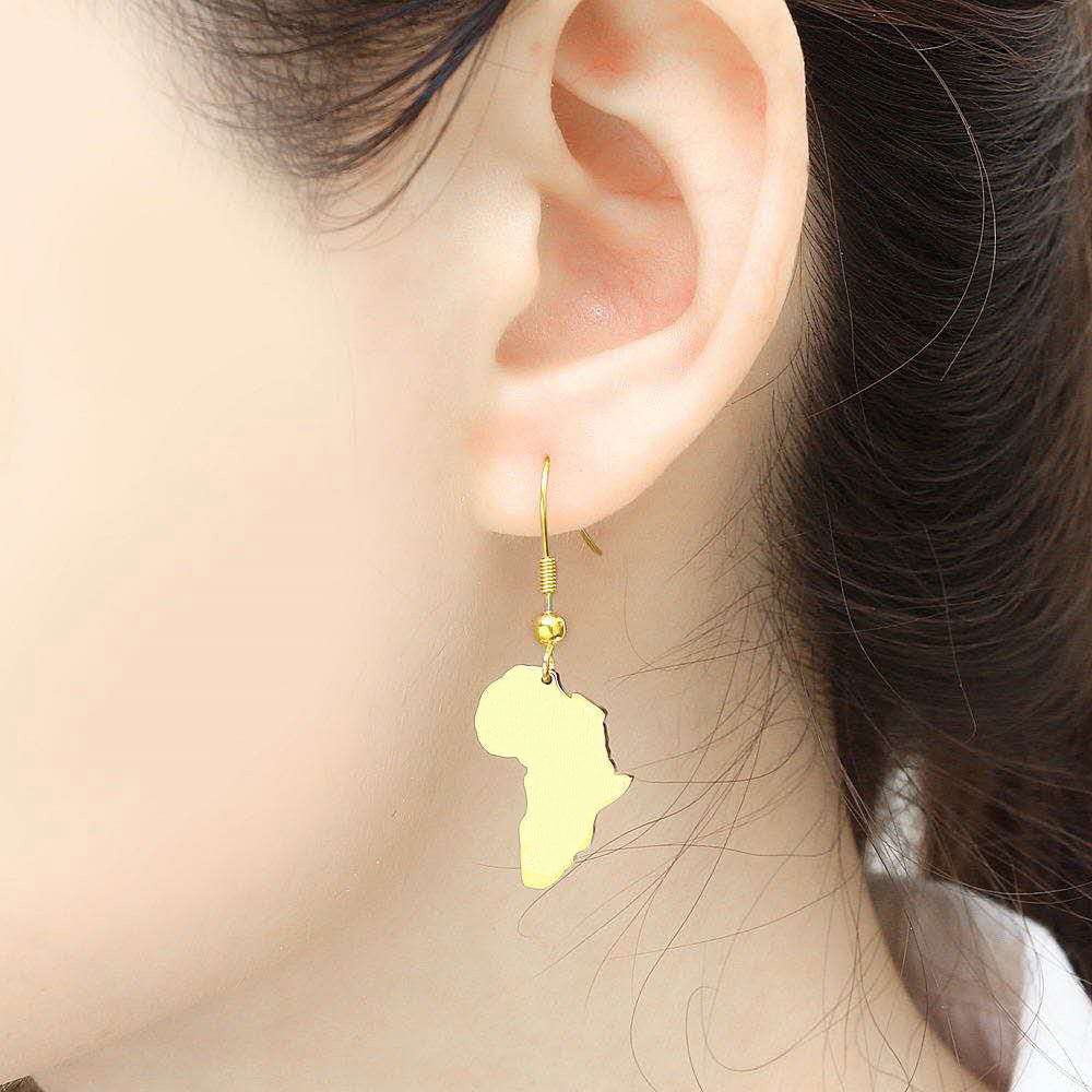 Pendientes geométricos de acero inoxidable con acabado dorado, pendientes de moda casuales para mujeres y hombres, unisex