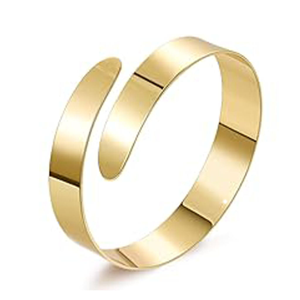 Minimalist Geometric Plated Iron Cuff Bracelet Adjustable Open Arm Ring for Women