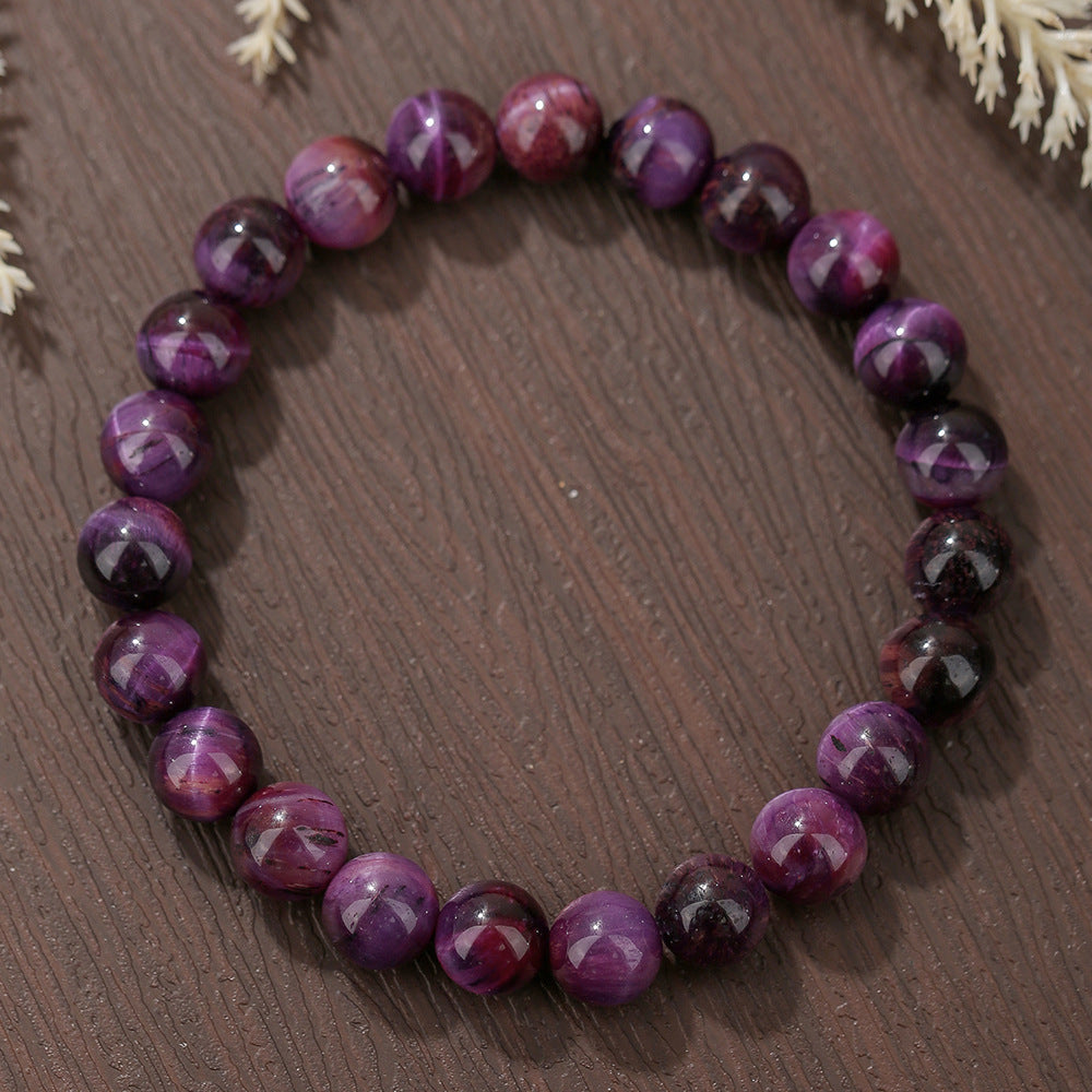 Bracciale geometrico in cristallo rosa e ossidiana nera per coppie, elegante gioiello minimalista fatto a mano in pietra