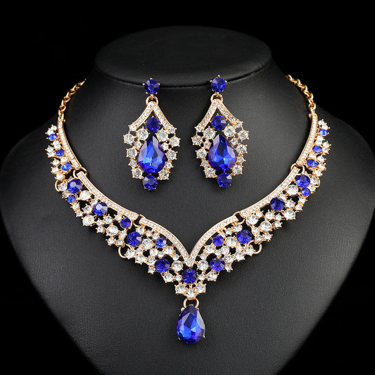 Vintage Style Floral Pattern Geometric Dot and Line Alloy Necklace Set with O-Chain and Matching Earrings for Women