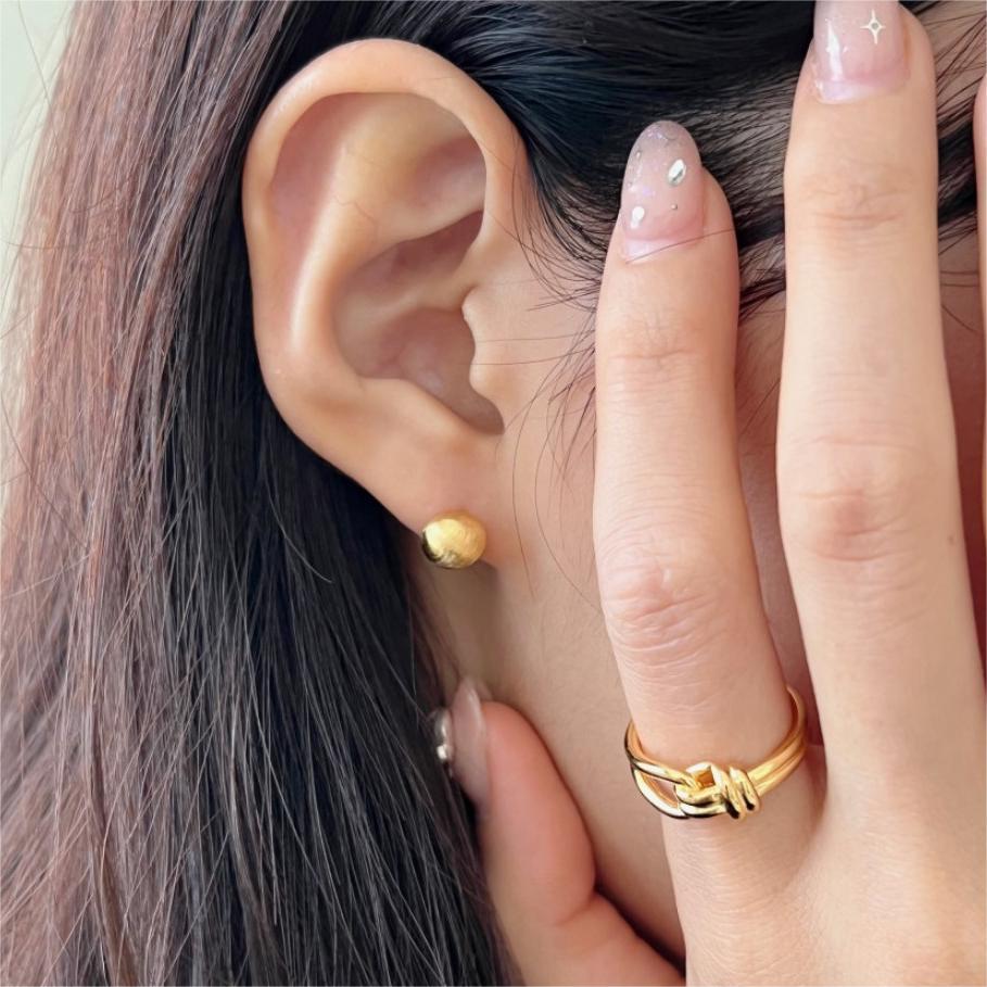 Minimalist Geometric Silver Ball Stud Earrings for Women with Polished Finish and 925 Sterling Silver Posts