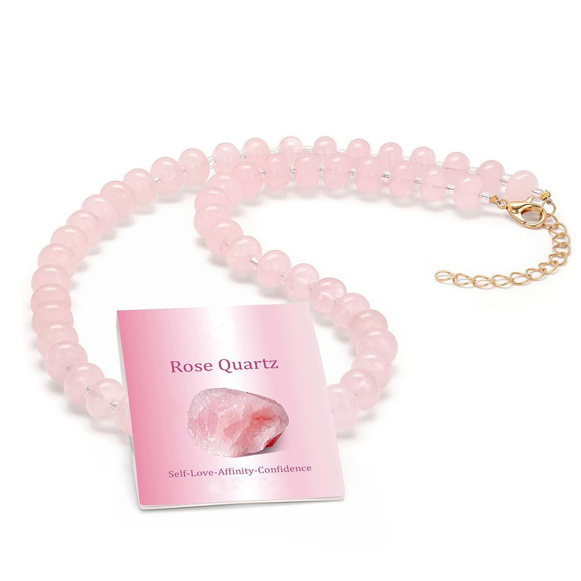Casual 8mm Round Crystal Beaded Necklace for Women