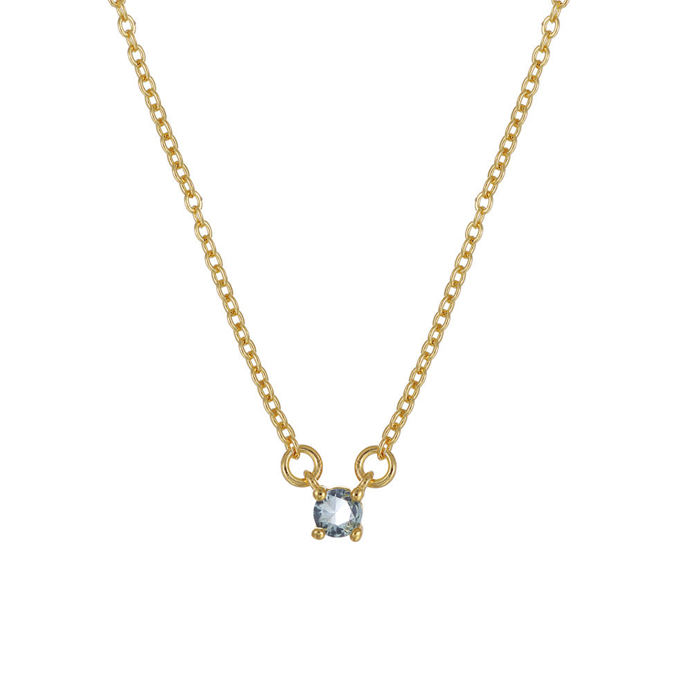 Collana alla moda in rame placcato oro con ciondoli in ametista, smeraldo e zircone, per donna