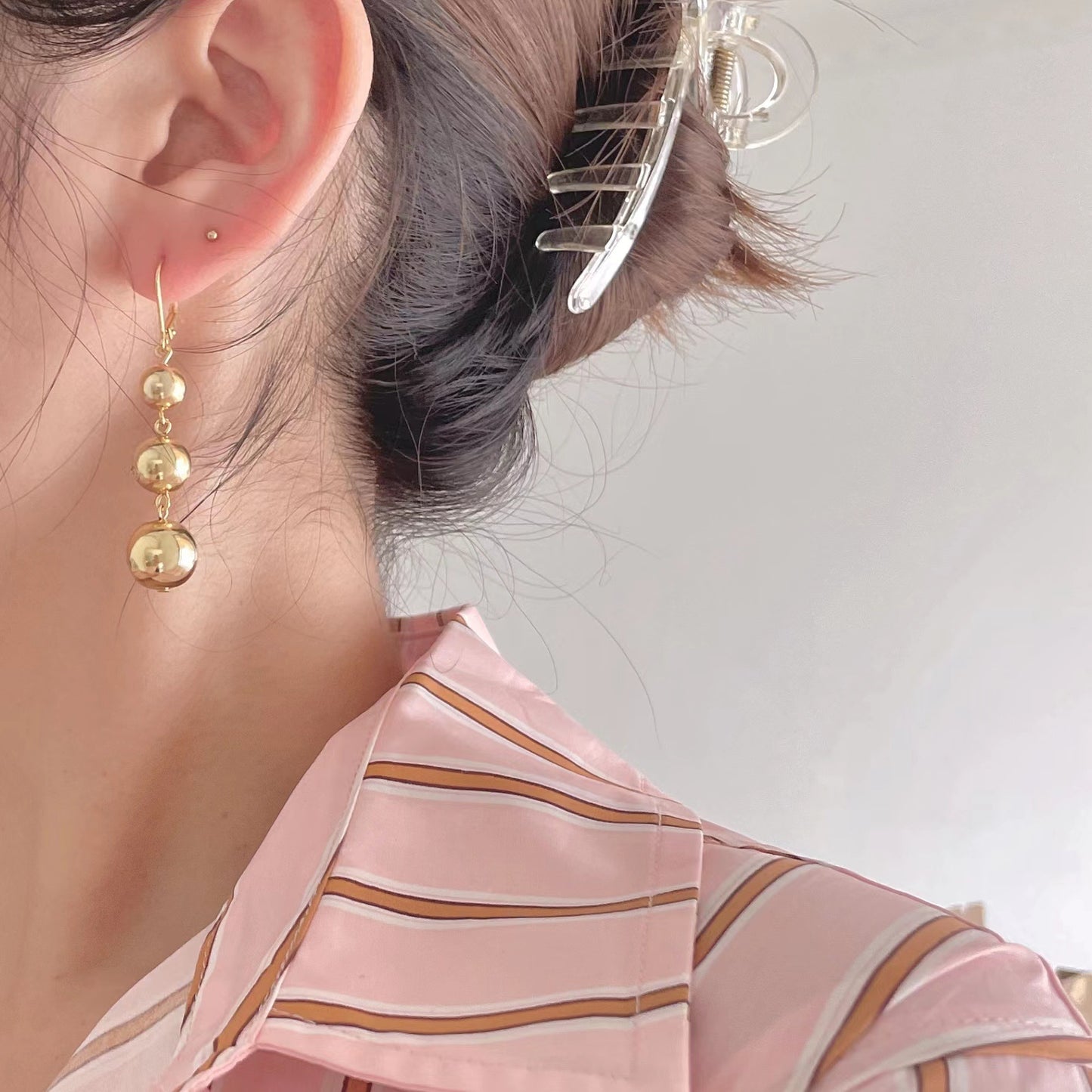 Minimalist Sweet 925 Sterling Silver Round Geometric Oversized Earrings