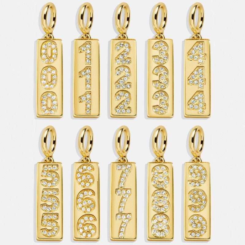 Geometric Square Brass Pendant Necklace with Rhinestone Inlay for Women
