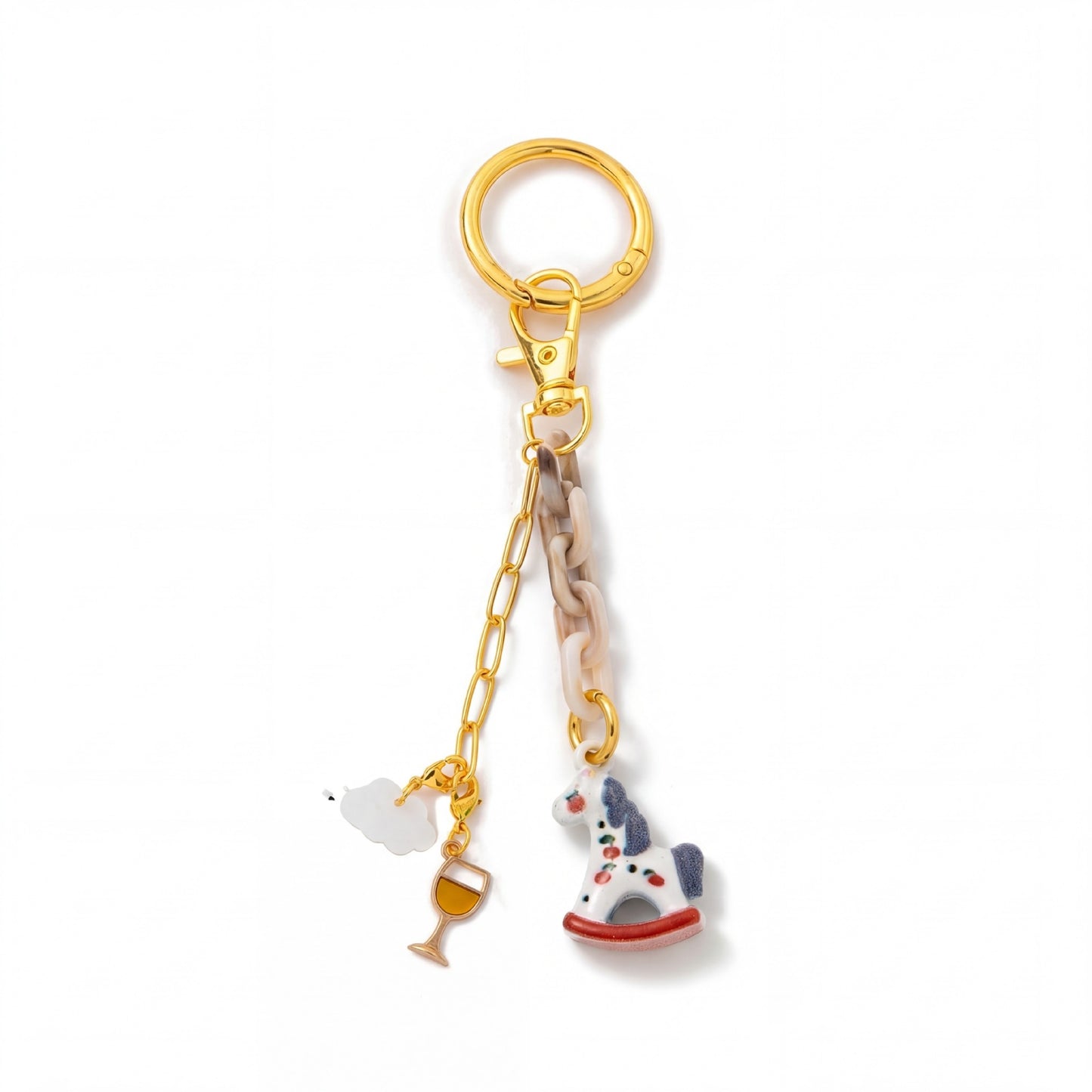 Colorful Fruit Pattern Resin Plated Charm Bar for Bag