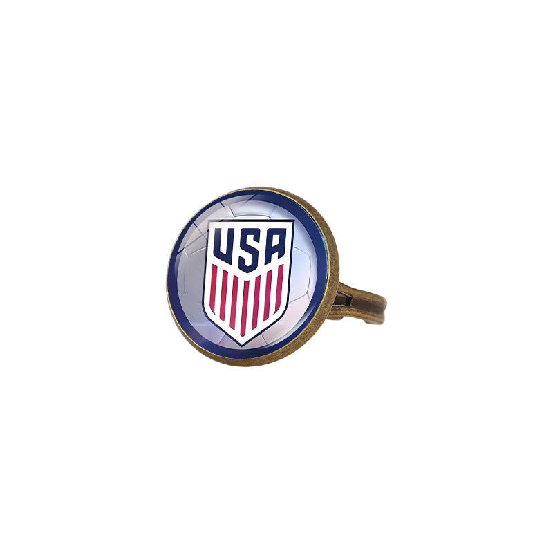 Sporty Geometric Alloy Plated Ring Unisex Fashion Jewelry