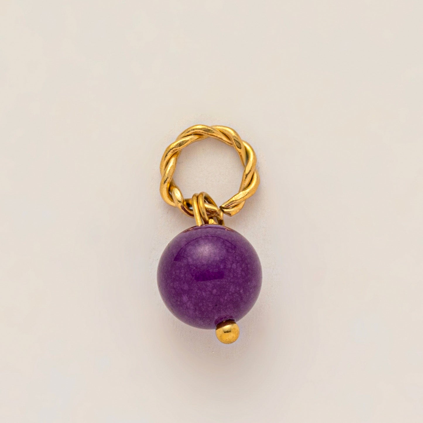 Vintage 18K Gold Plated Stainless Steel Birthstone Charm Bar for Women