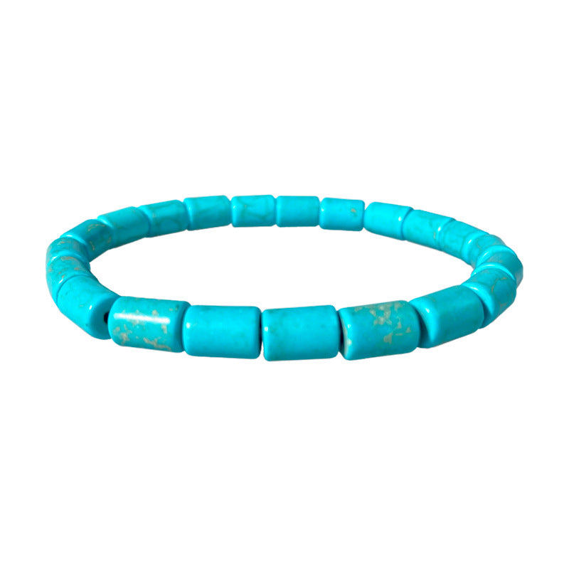 Bohemian Geometric Natural Turquoise Beaded Bracelet Unisex