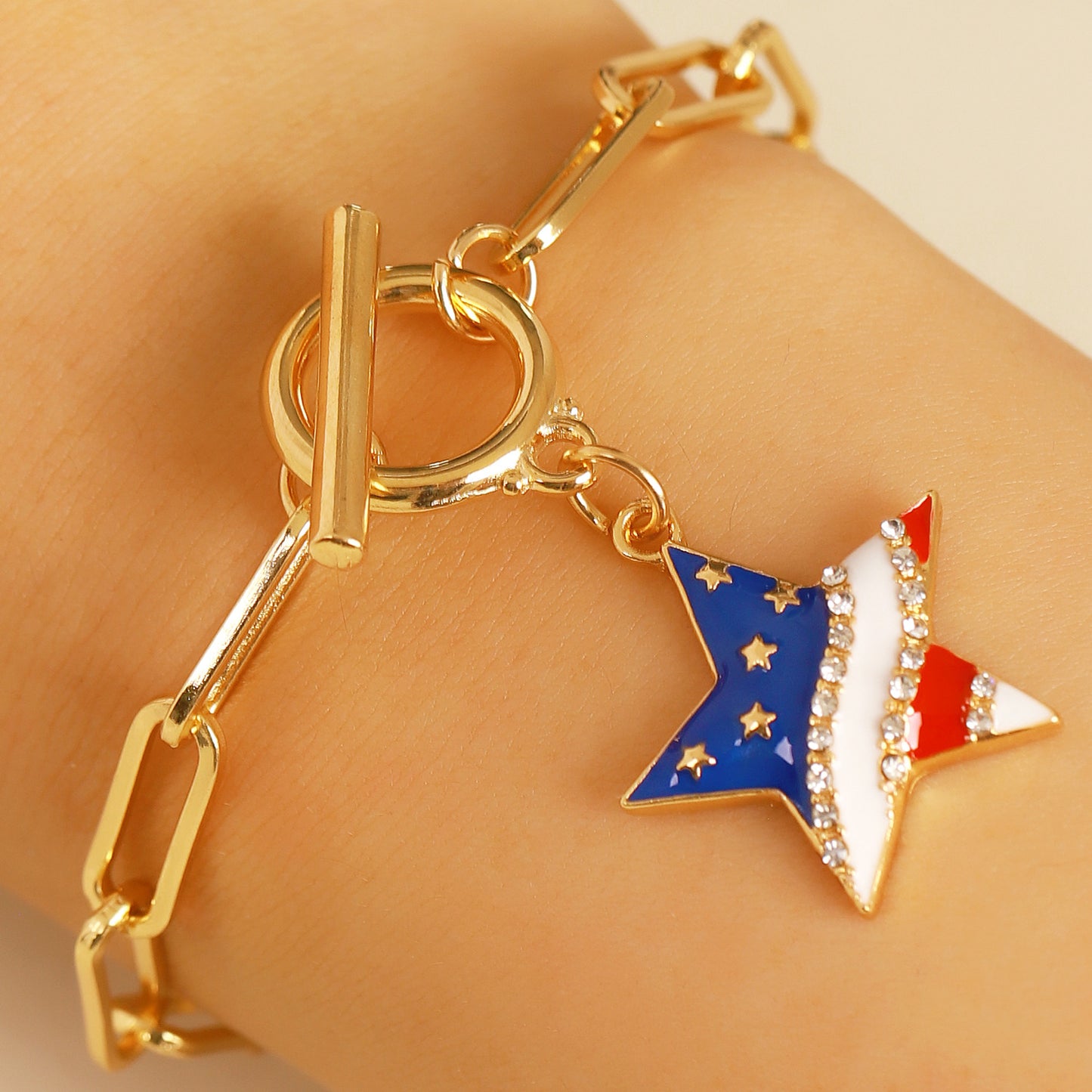 Set di collane placcate in lega con ciondoli a forma di stella e cuore intarsiati di strass, stile minimalista, da donna