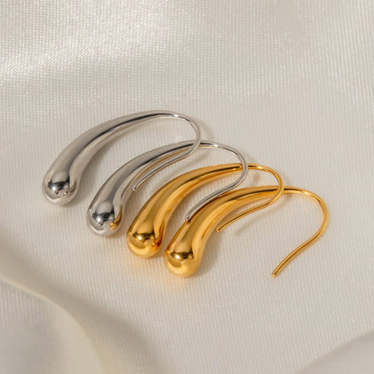 Irregular Geometric Stainless Steel Earrings with Gold Plating for Women, Instagram-Inspired Fashion Jewelry