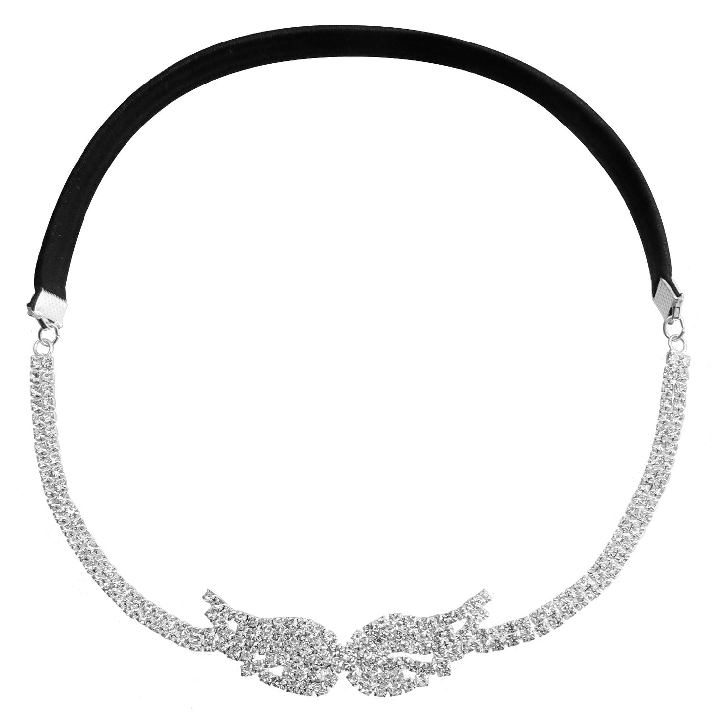 Geometric Angel Wing Anklet in Alloy with Full Rhinestone Inlay for Women