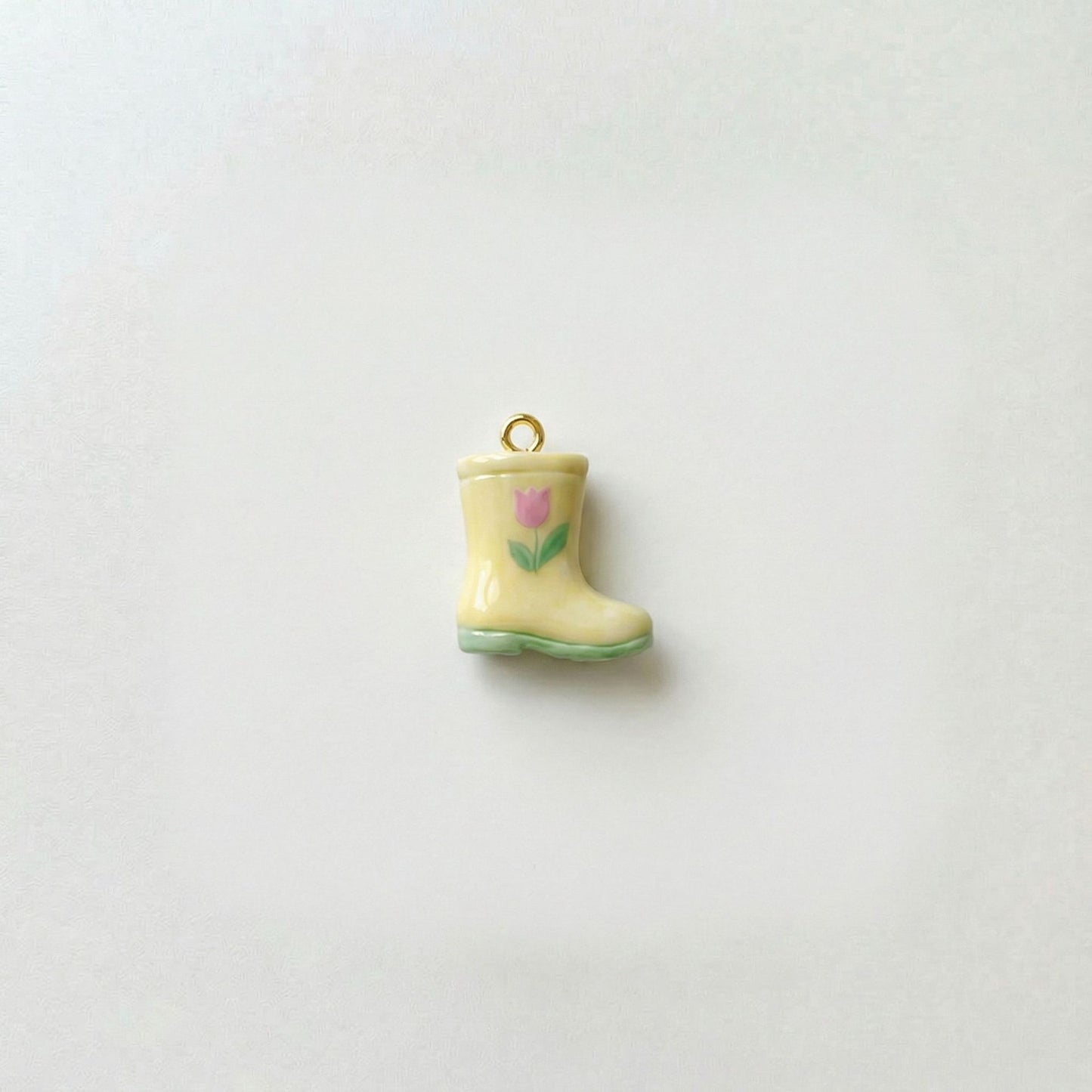 Sweet Cartoon Heart Plated Titanium Steel Charm Bar